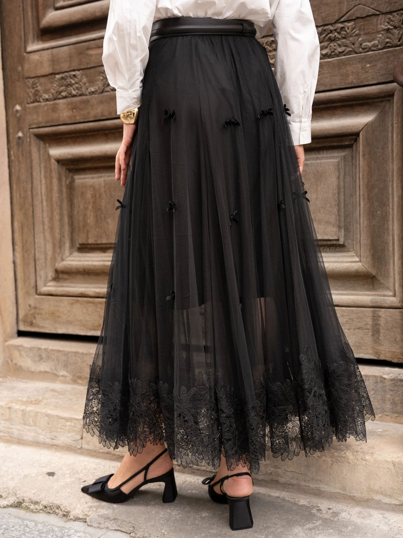Clarice - Tuille and lace skirt