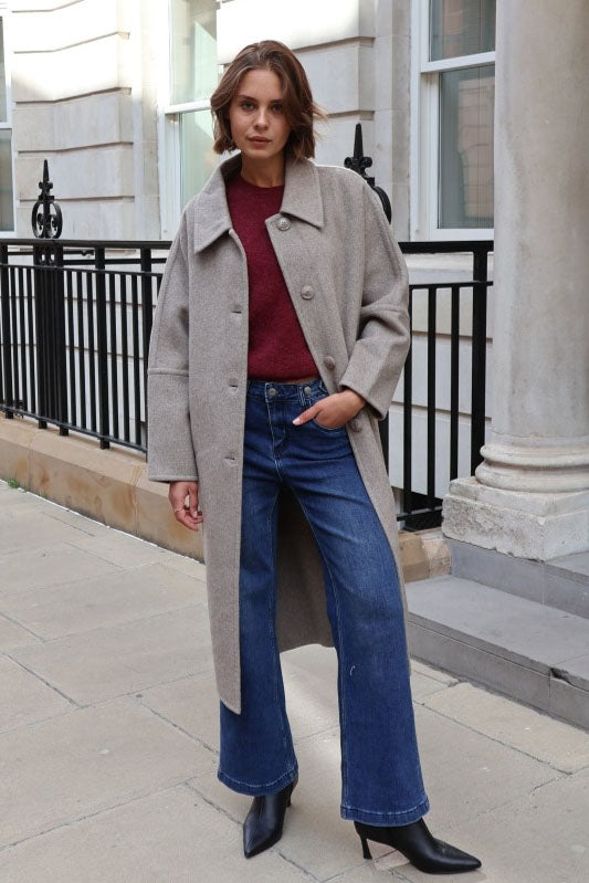 Celeste - Oversized wool blend coat