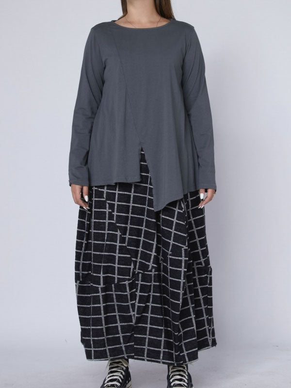 Penelope - Checked cocoon skirt