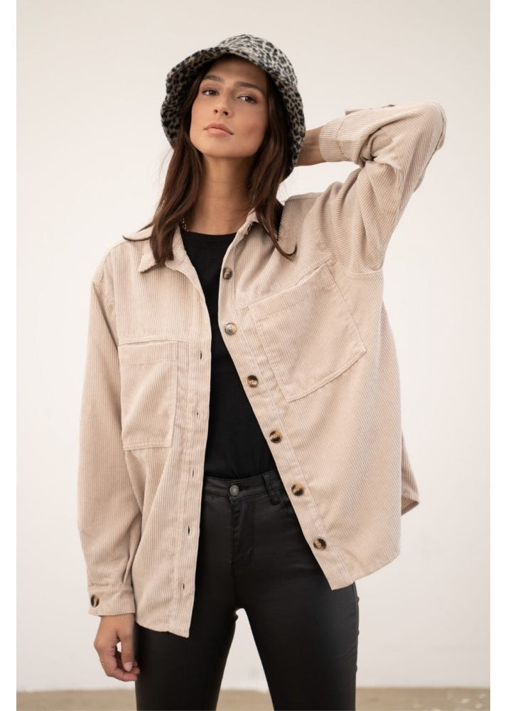 Ciara cord jacket Oatmeal