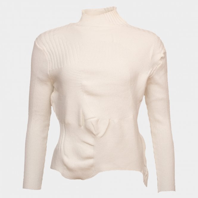 Kitty cream oragami knitted jumper