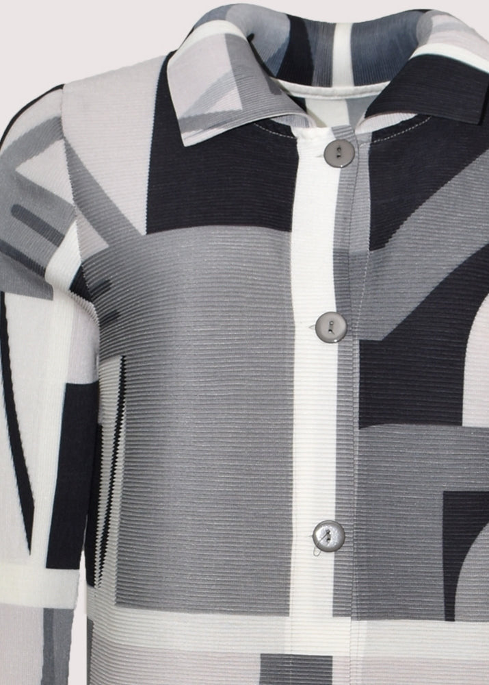 Mandy grey shapes midi length dress / coat