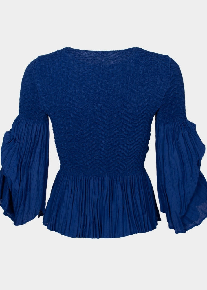 Miranda - Peplum hem part pleated top