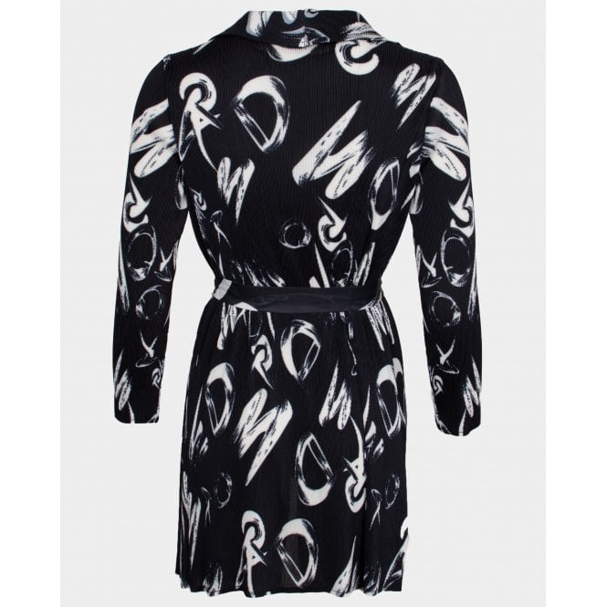 Seychelles black white printed single breasted pleated jacket