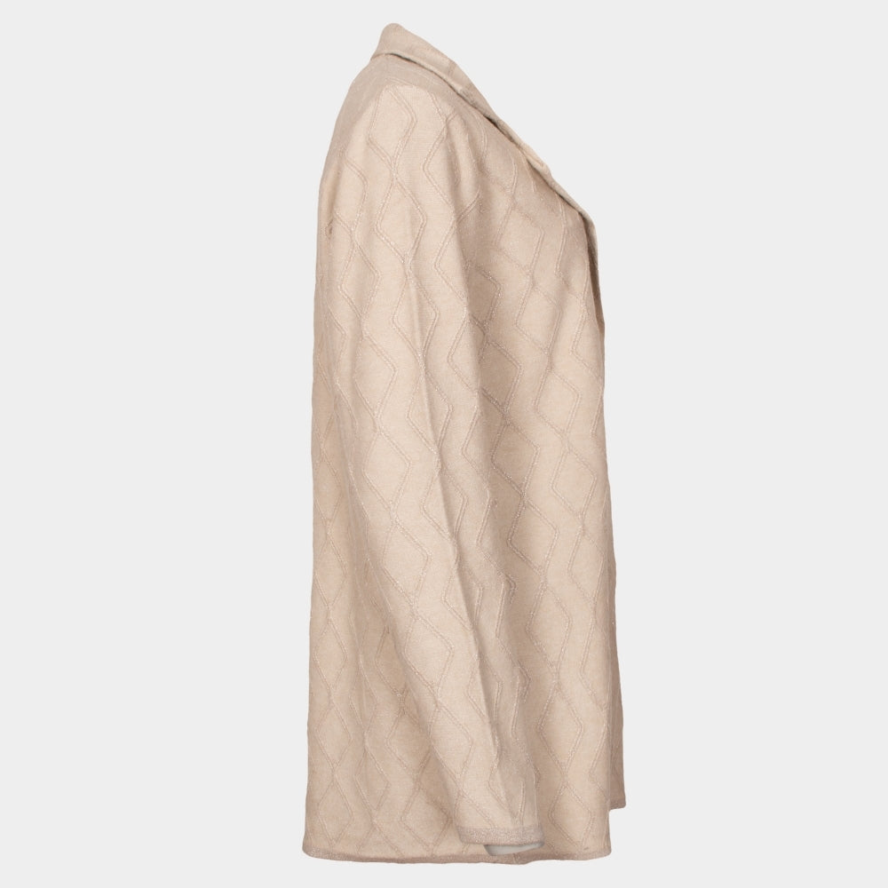 Francis oatmeal diamond embossed knitted jacket