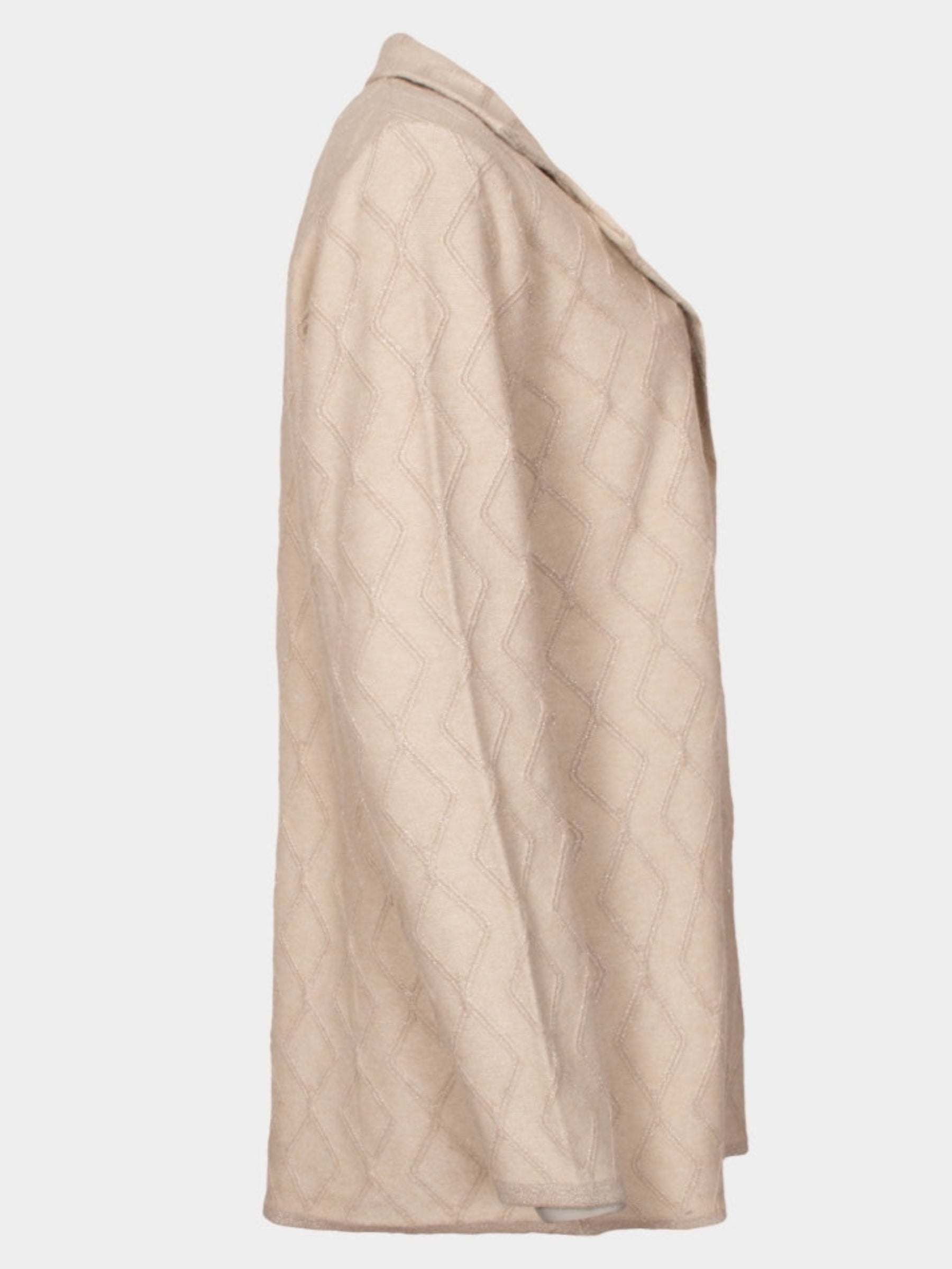 Francis oatmeal diamond embossed knitted jacket