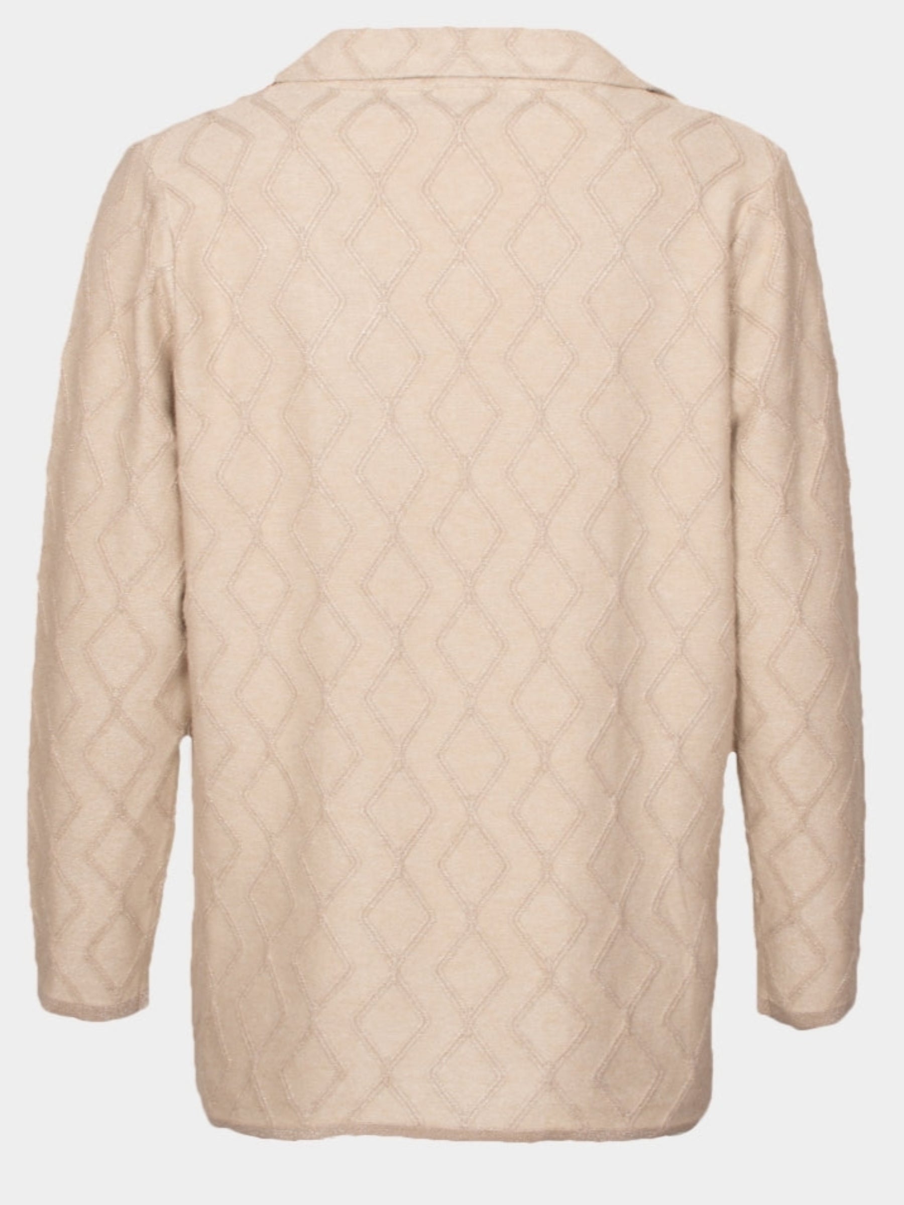 Francis oatmeal diamond embossed knitted jacket