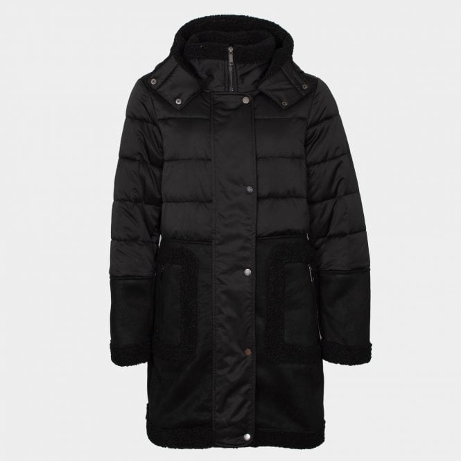 Winoda midi puffer coat Black