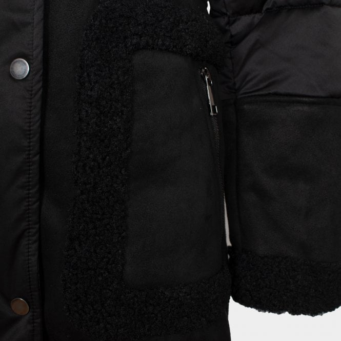 Winoda midi puffer coat Black