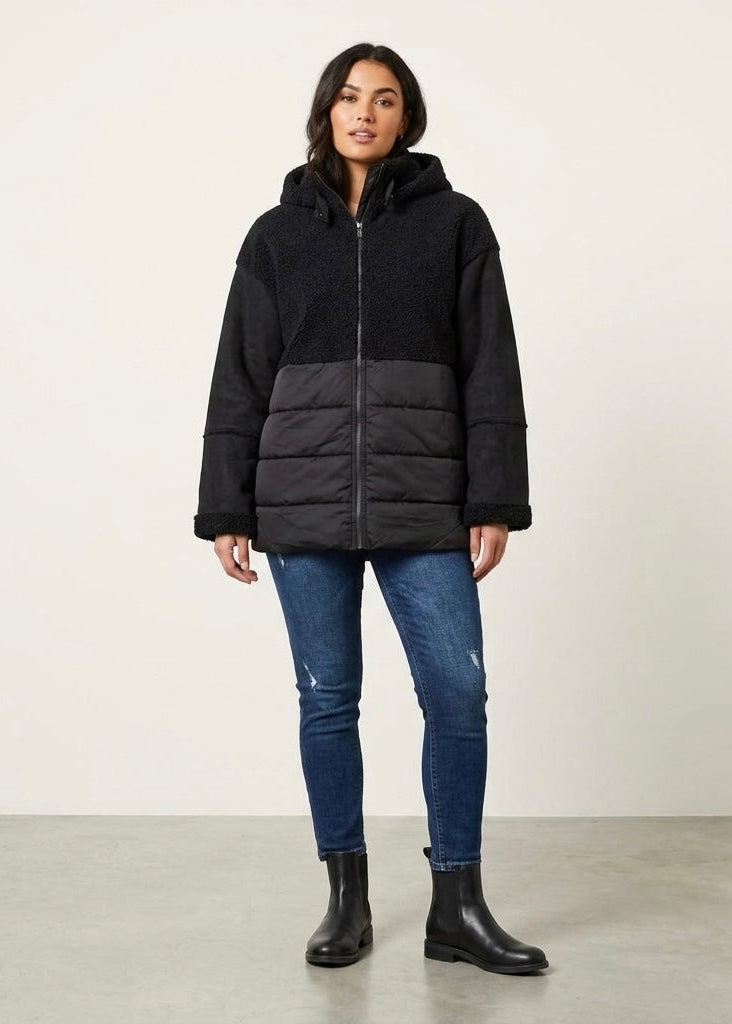 Willow Teddy hooded puffa jacket