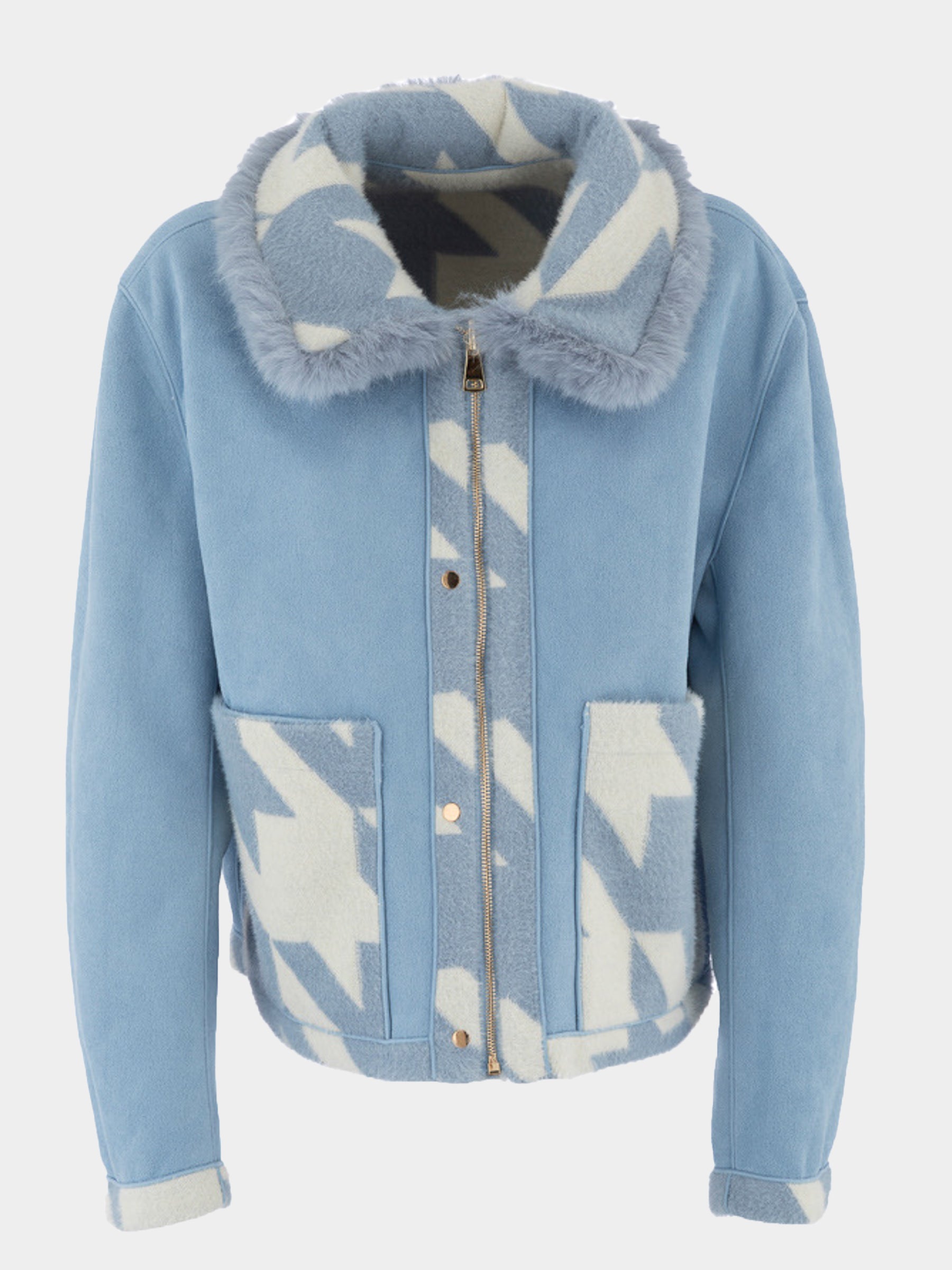 Jenna - Reversible fur collar jacket