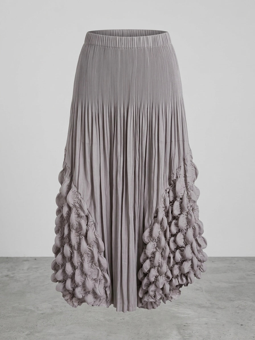 Marsha - Bubble pleat skirt lilac