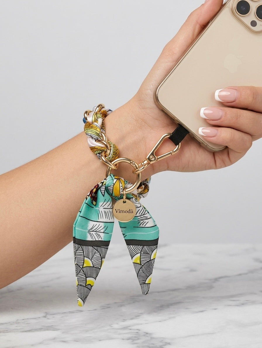 Jessie - Scarf print phone wrist strap