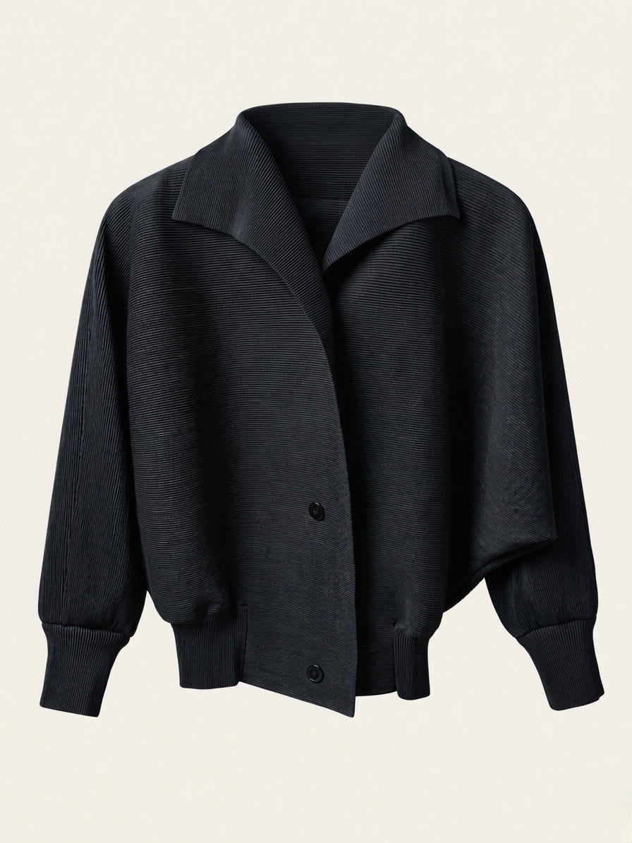 Juliette - Plain pleated bomber jacket