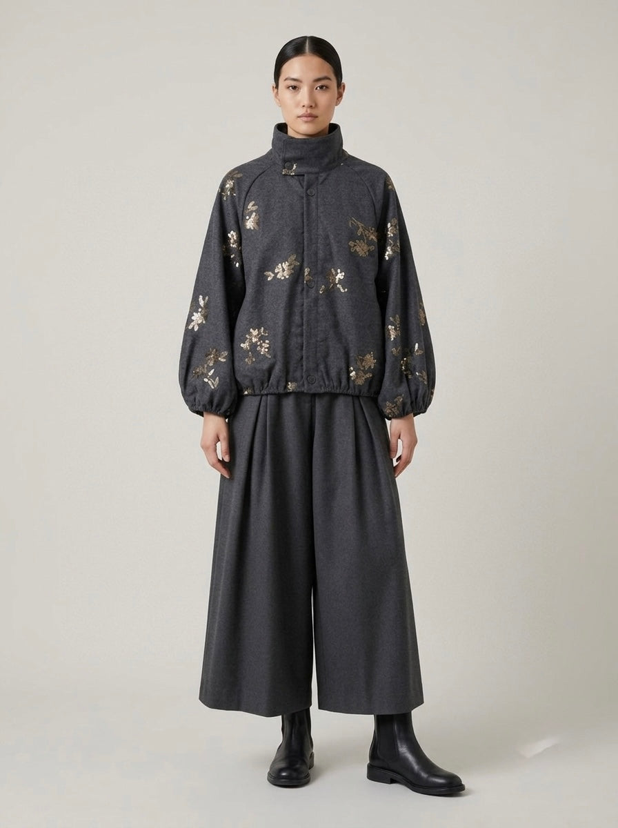 Joss - Sequin detail bomber jacket