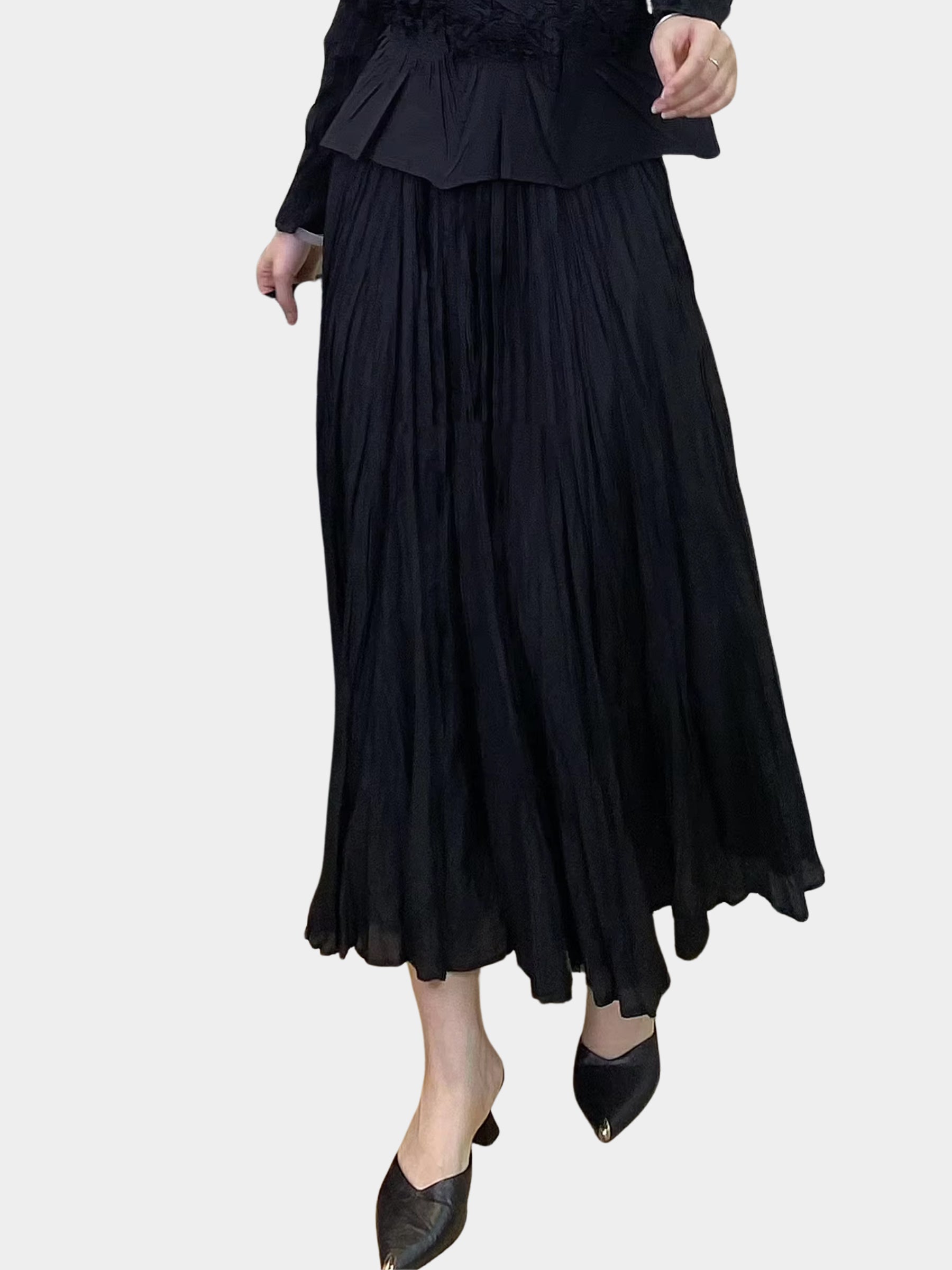 Emma - Crinkled flared skirt