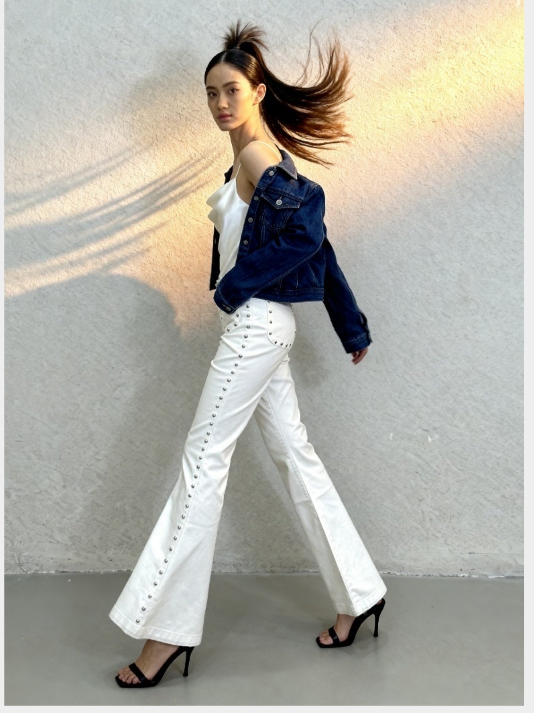 Megan - Cotton studded jeans