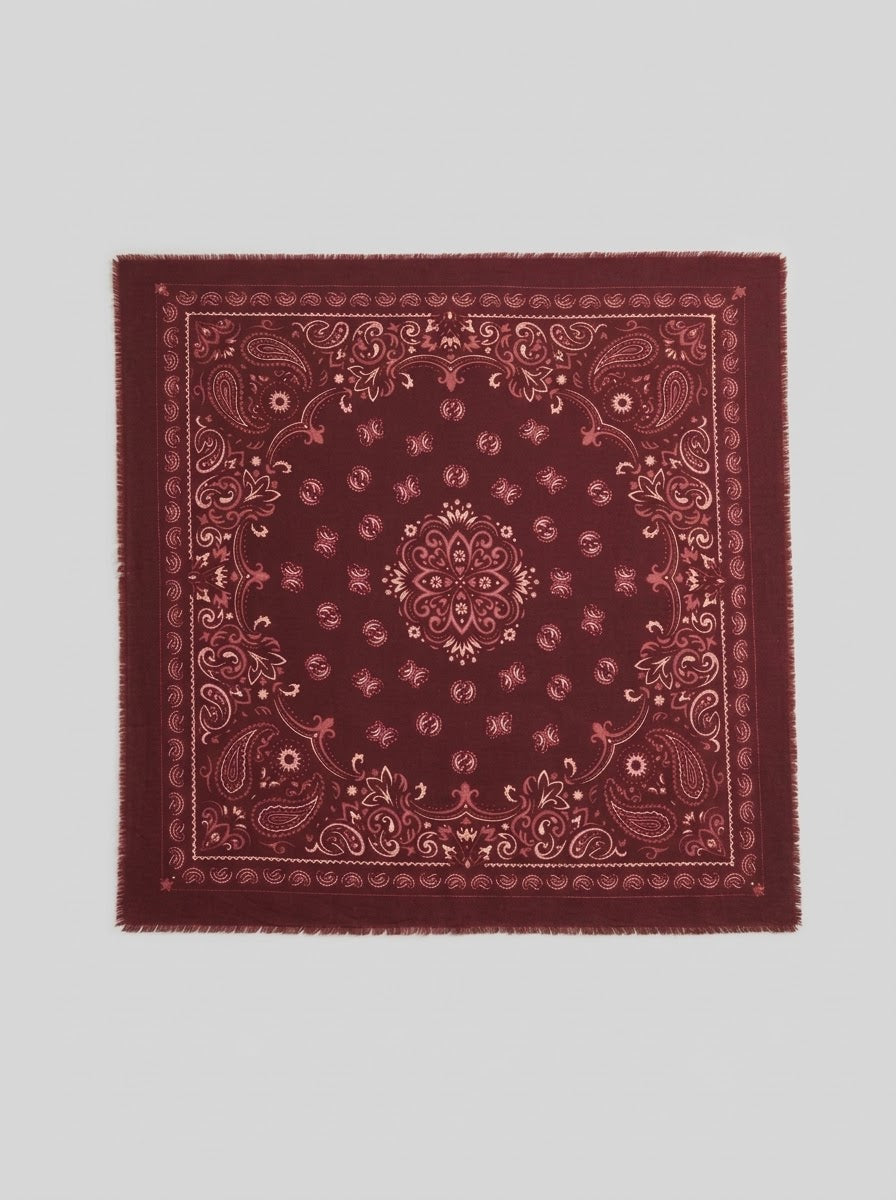 Peyton - Paisley wool blend scarf