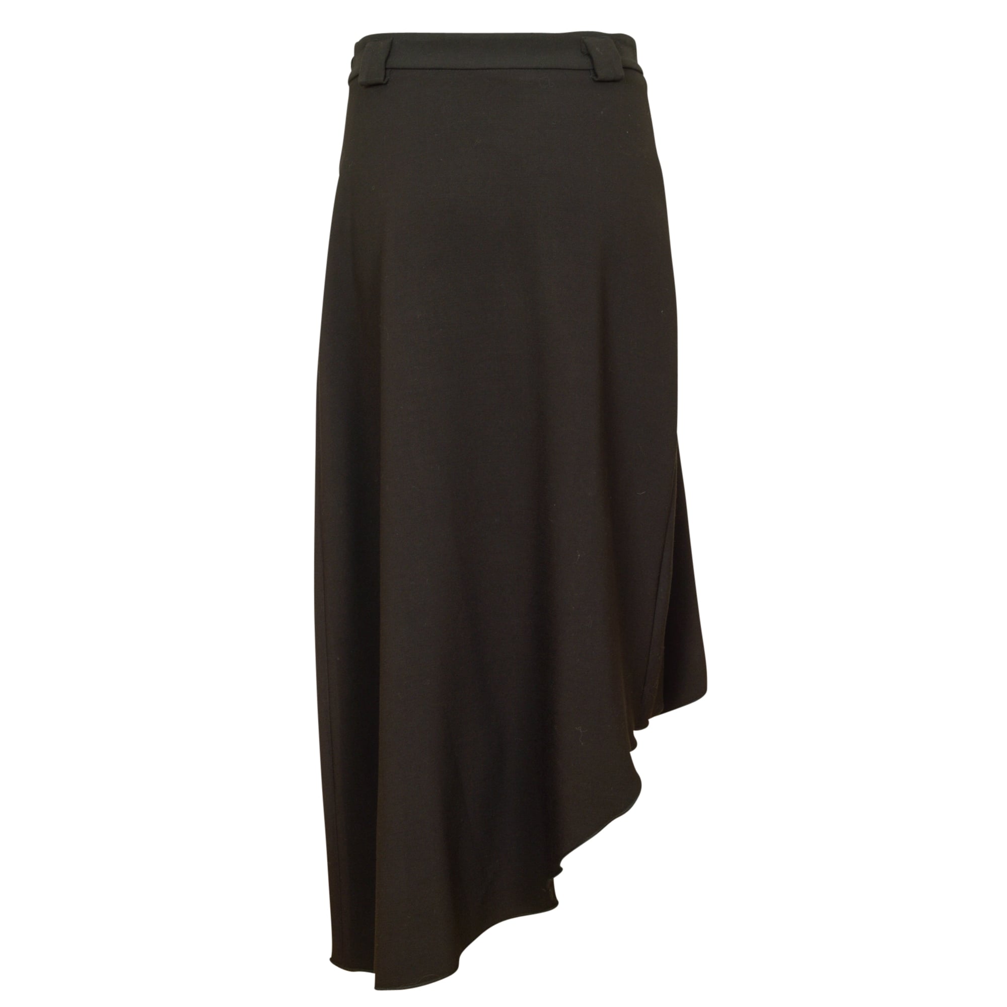 Alessandra midi length asymmetric hem skirt