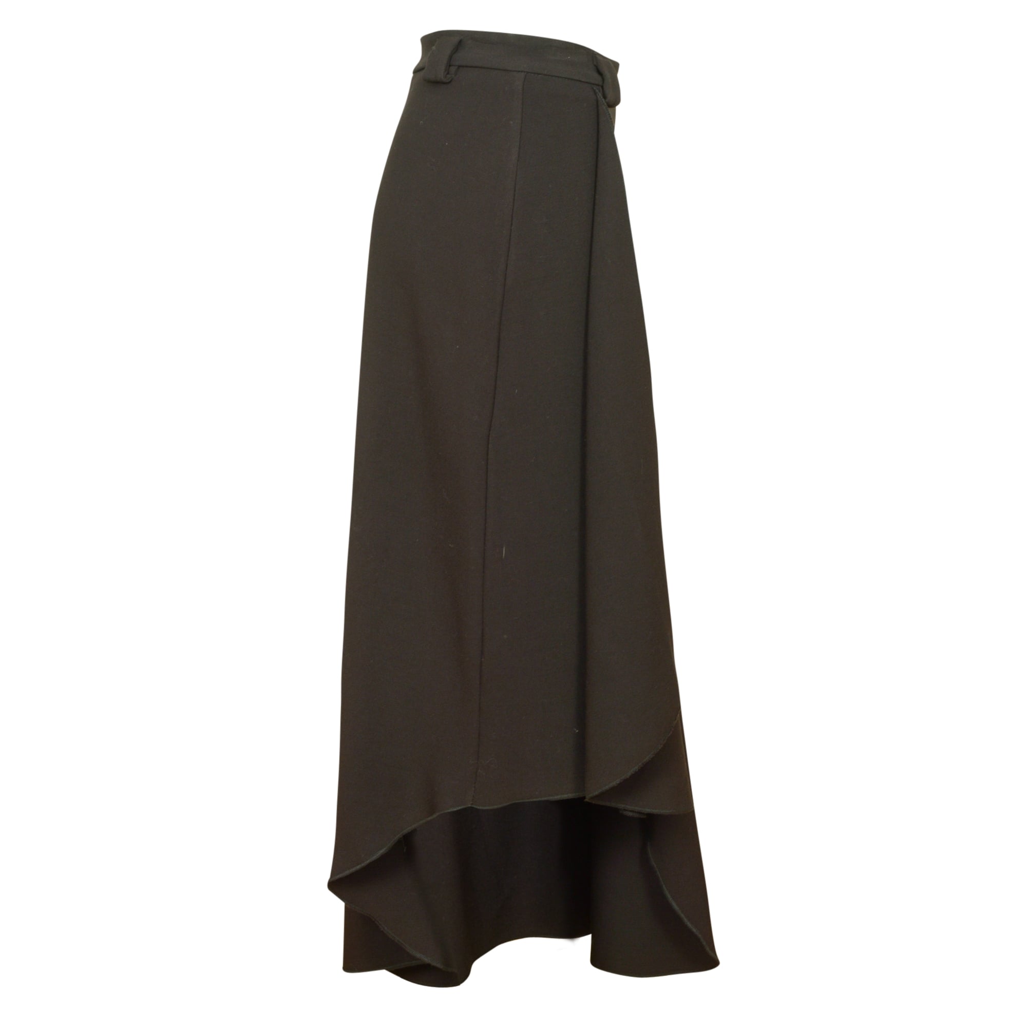 Alessandra midi length asymmetric hem skirt