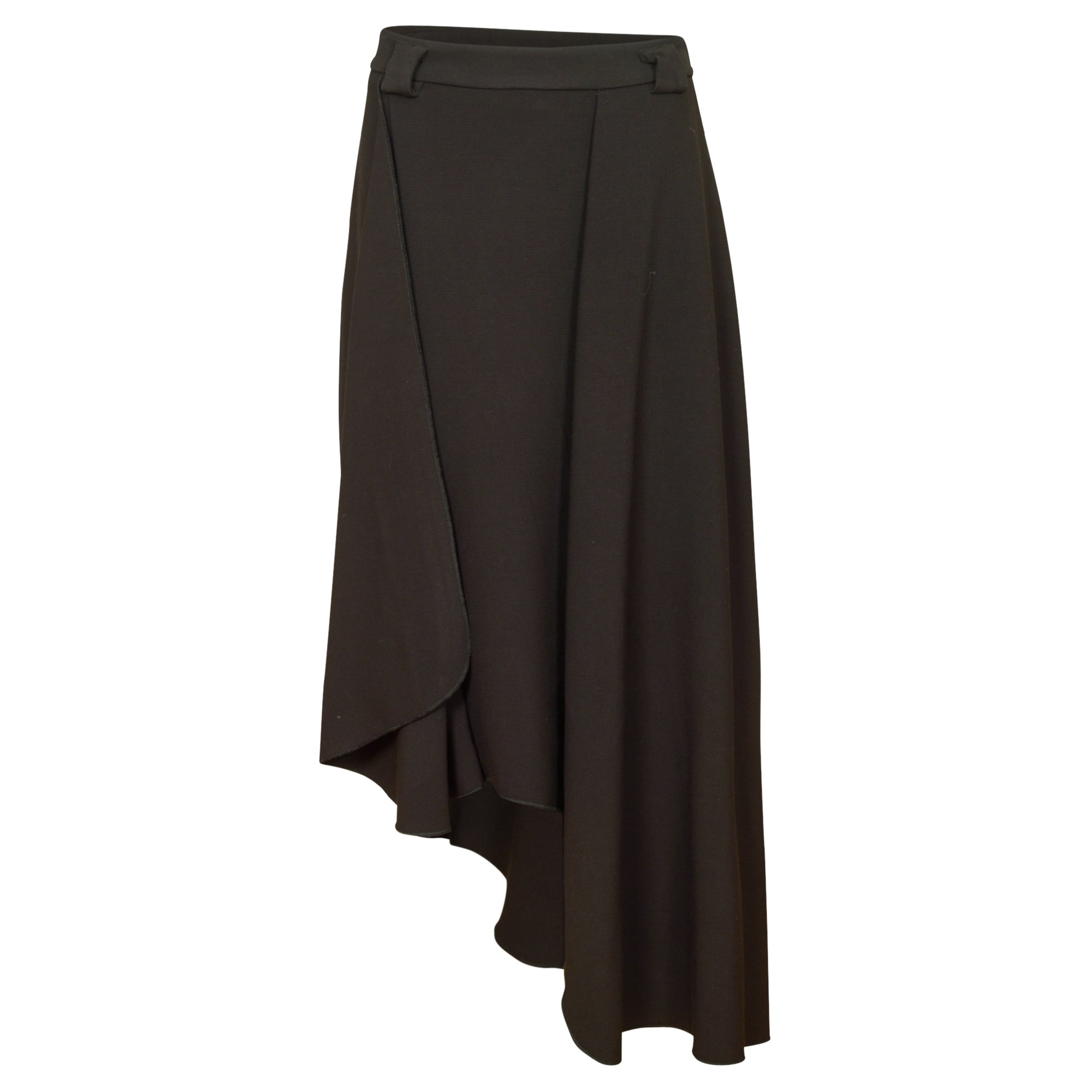Alessandra midi length asymmetric hem skirt