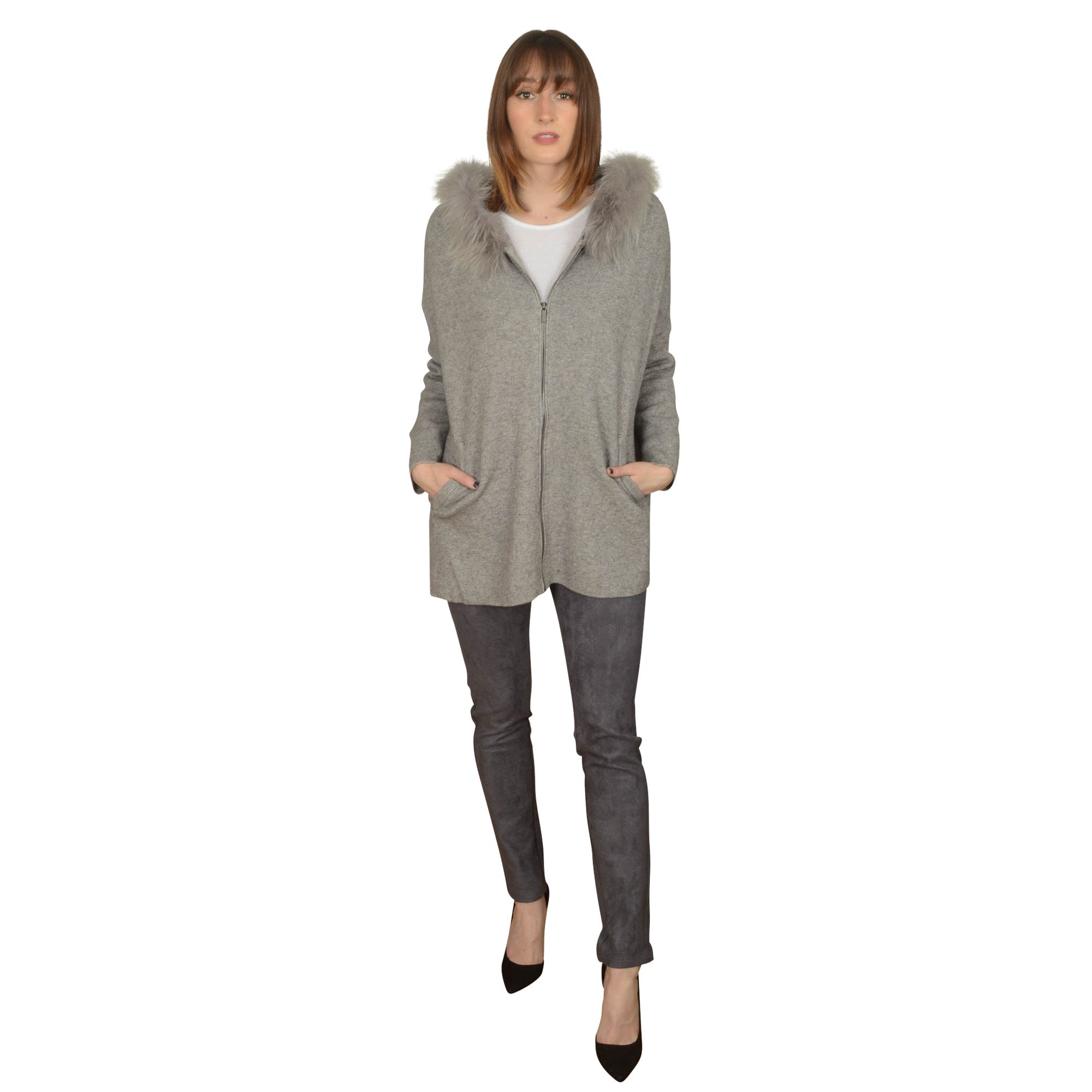 Scarlett grey straight leg stretch trouser
