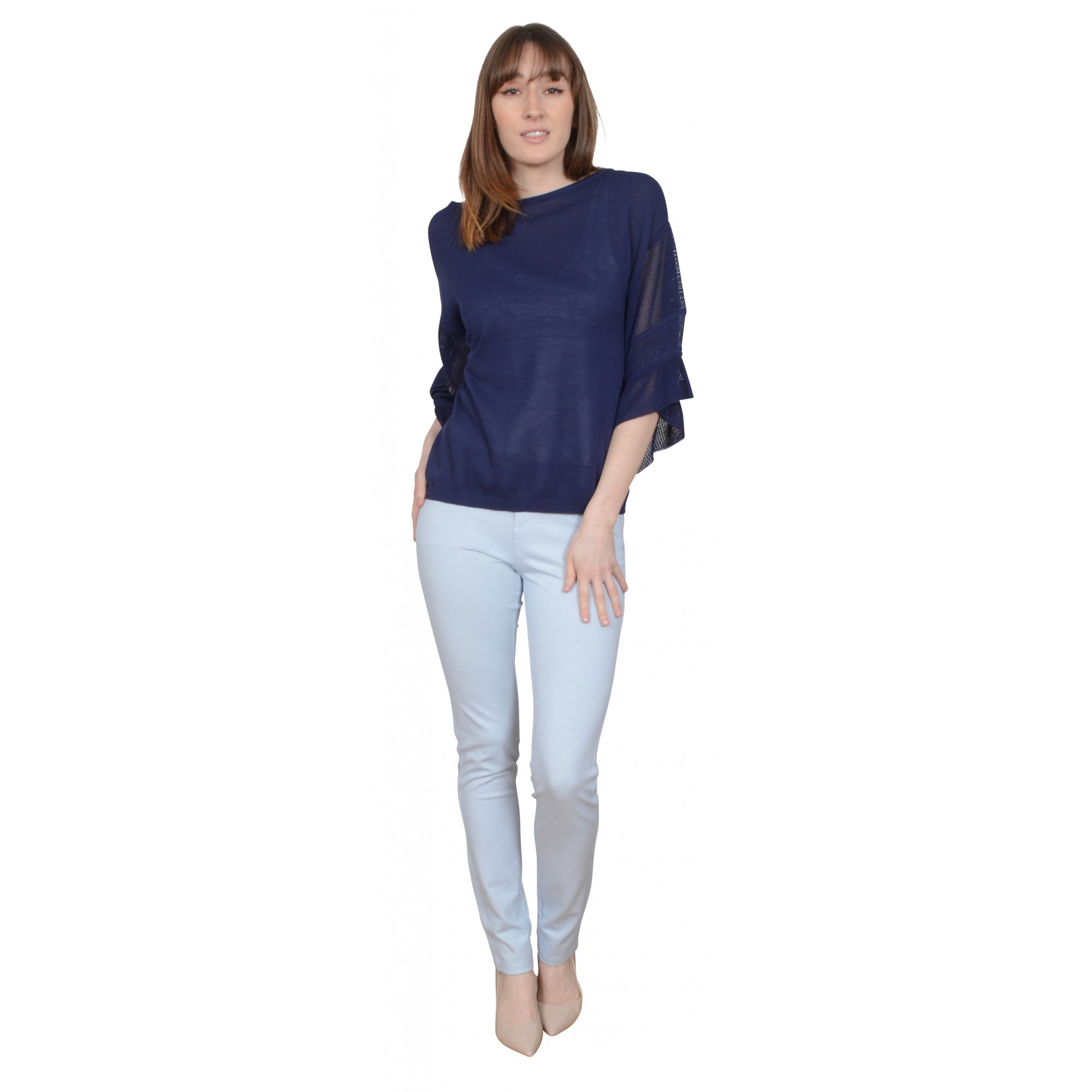 Selena blue print trouser