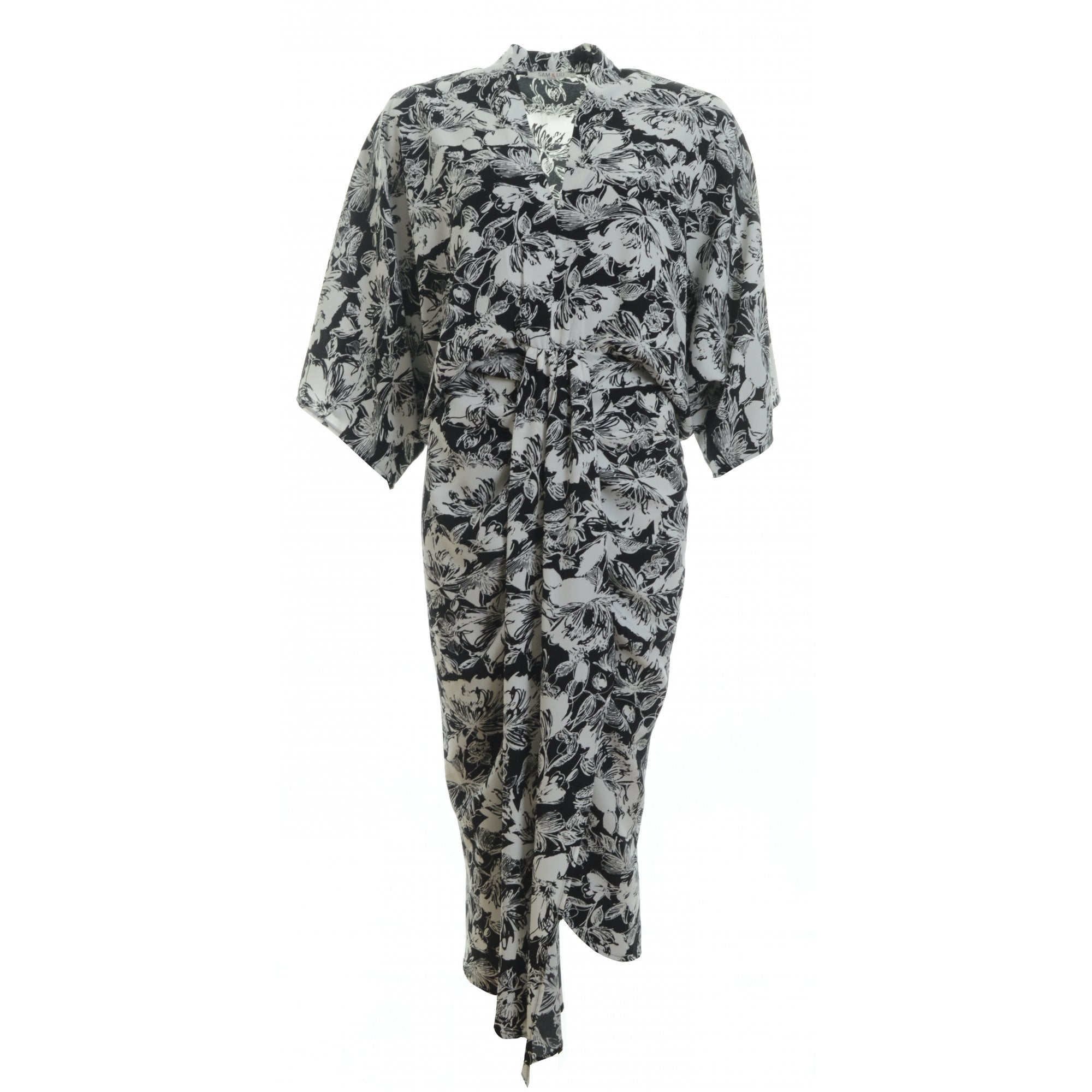 Tamar white and black printed dress