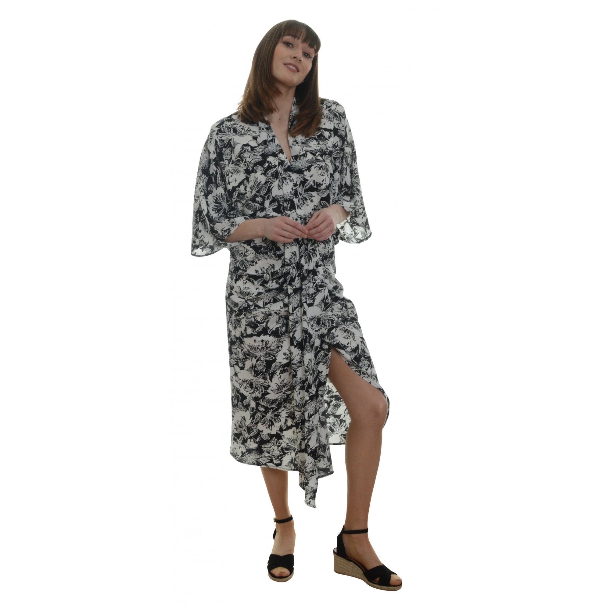 Tamar white and black printed dress