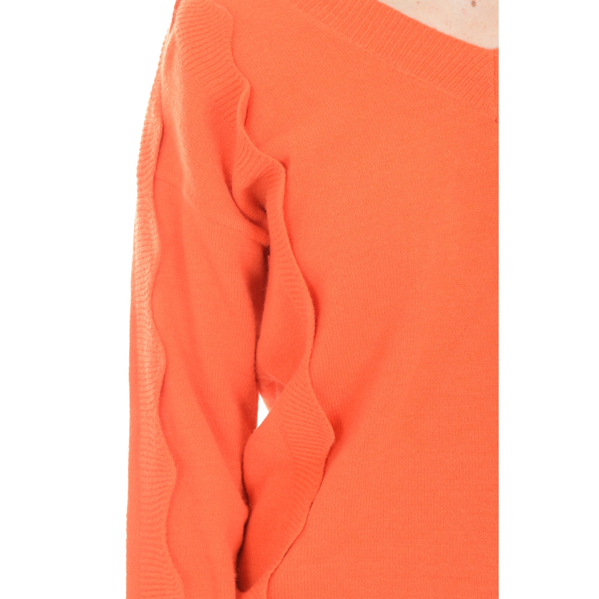 Alice orange double v cashmere blend Jumper