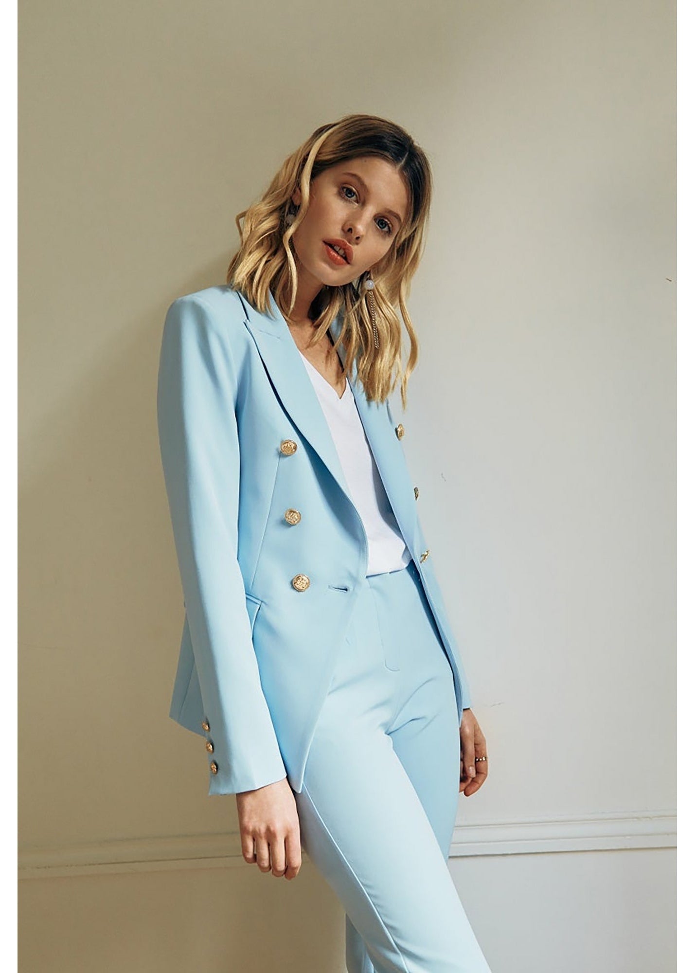 Betsy soft blue tailored blazer