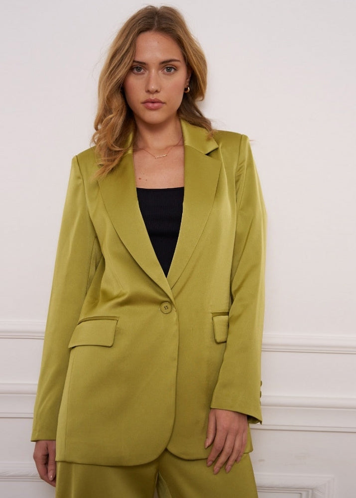 Kate Satin single breasted blazer