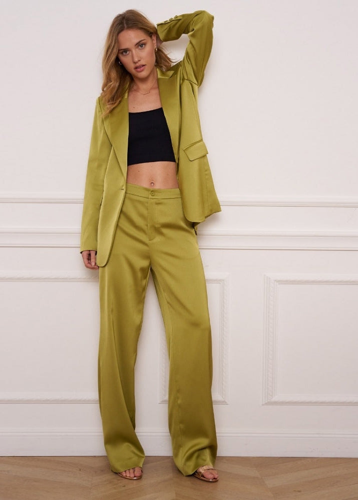 Kate Satin wide leg trouser