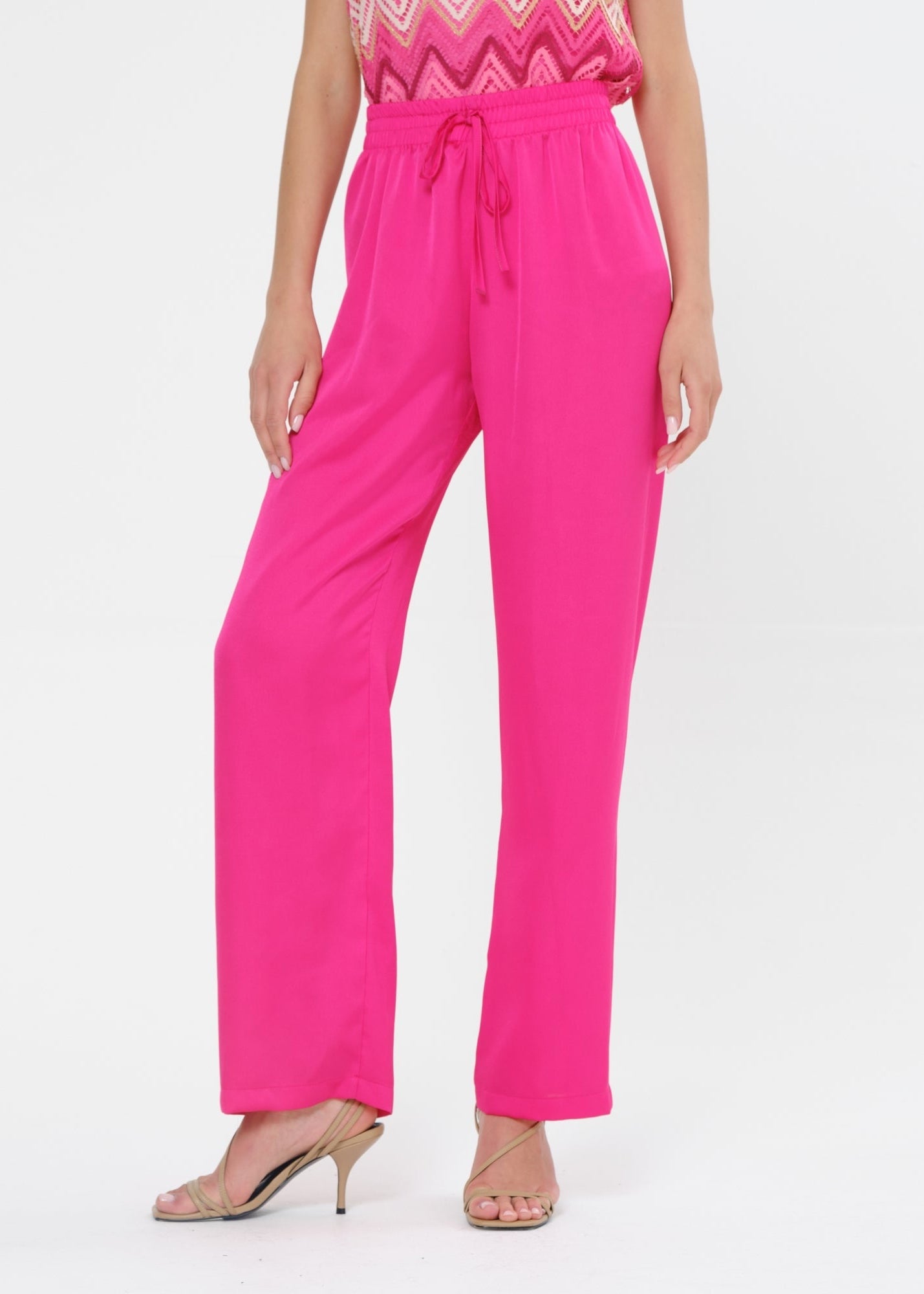 Pluzz hot pink relaxed fit trouser