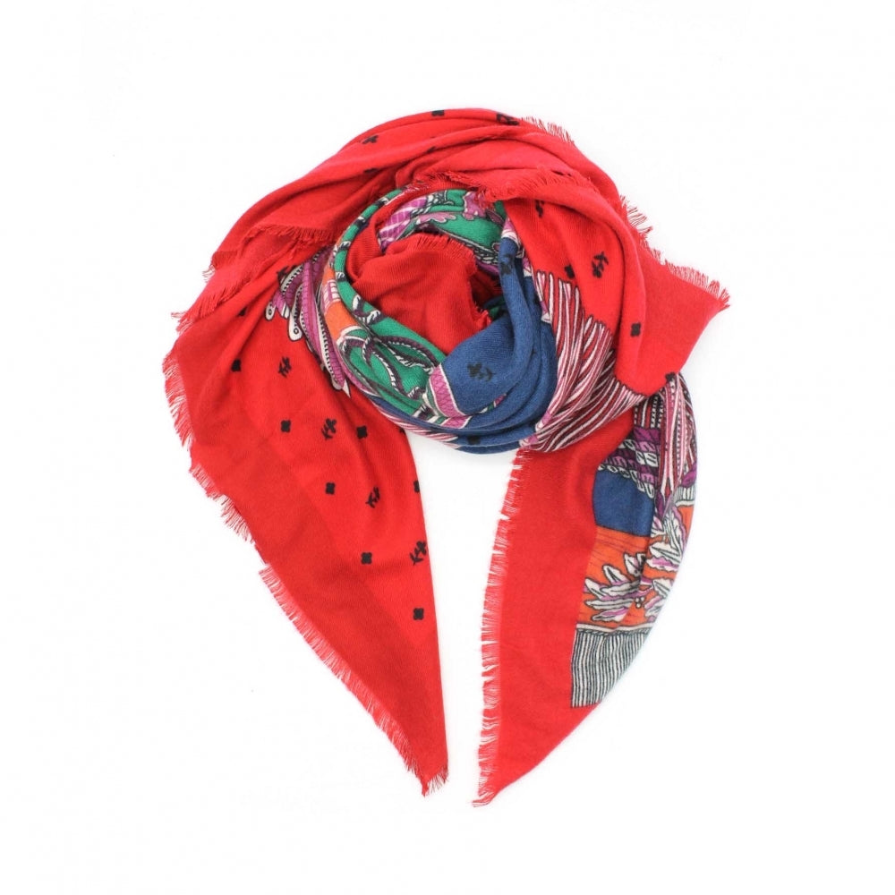 Large square wool scarf