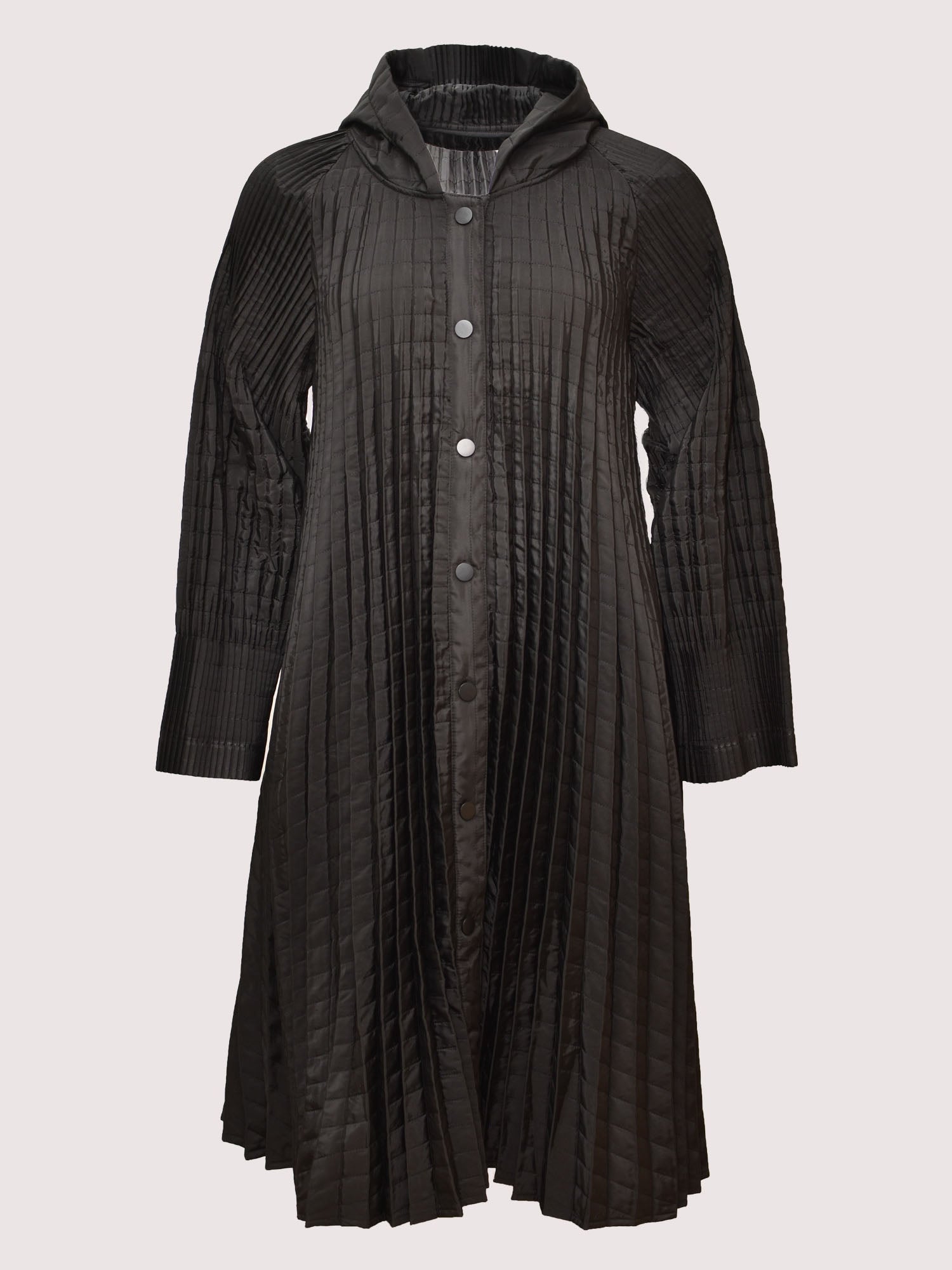 Orla - Pleat hooded coat
