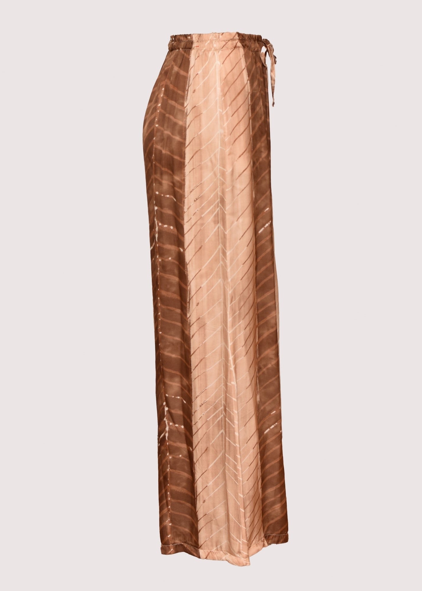 Bernice tan & stone chevron printed relaxed fit trouser