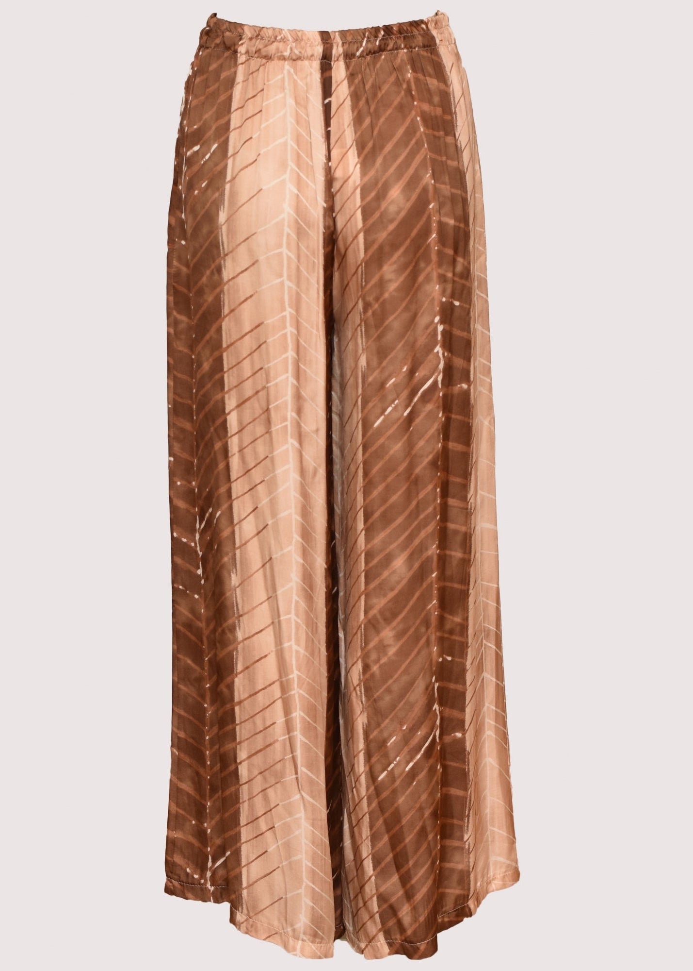 Bernice tan & stone chevron printed relaxed fit trouser