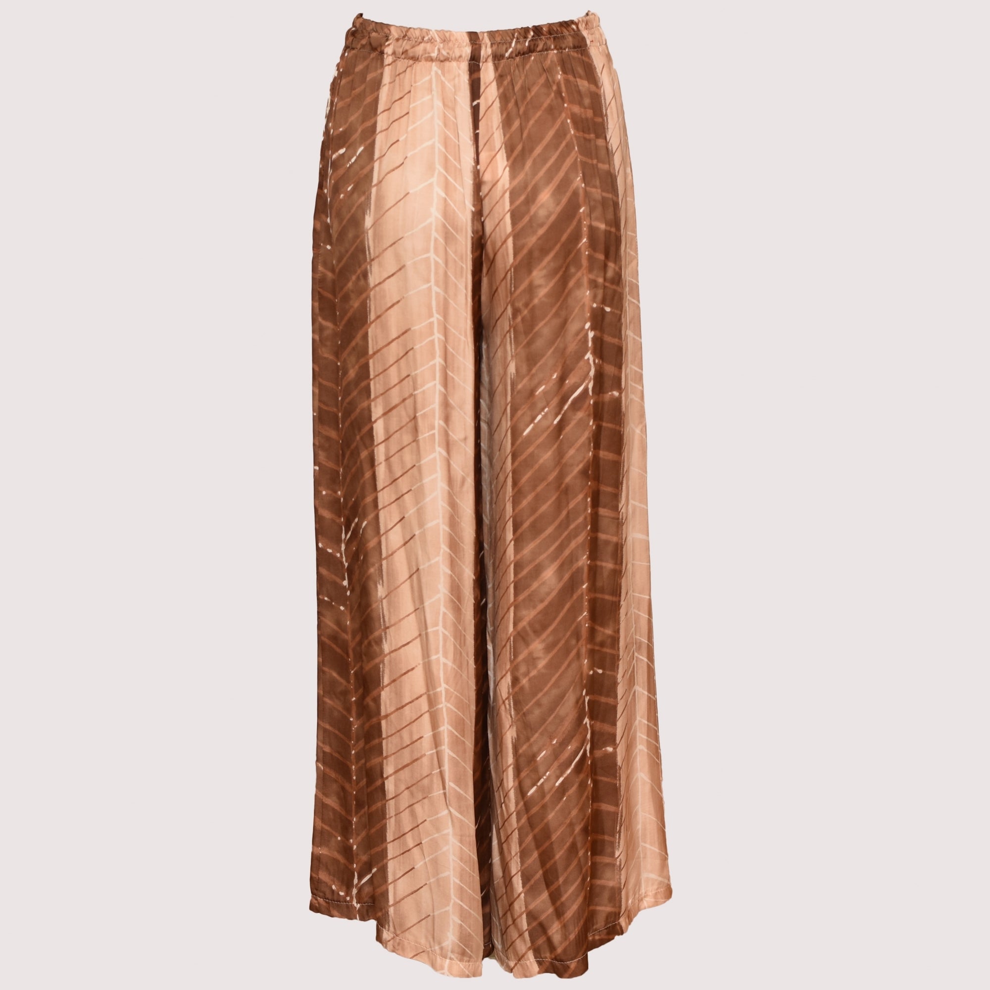 Bernice tan & stone chevron printed relaxed fit trouser