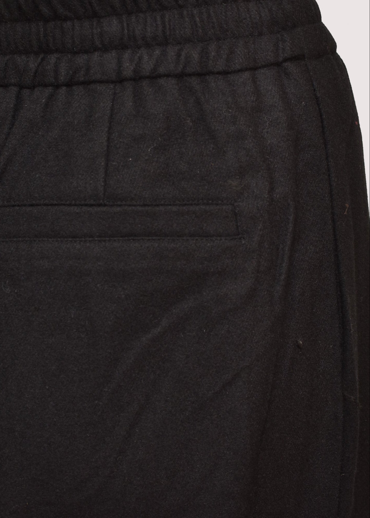 Daniela black wide leg wool blend trousers
