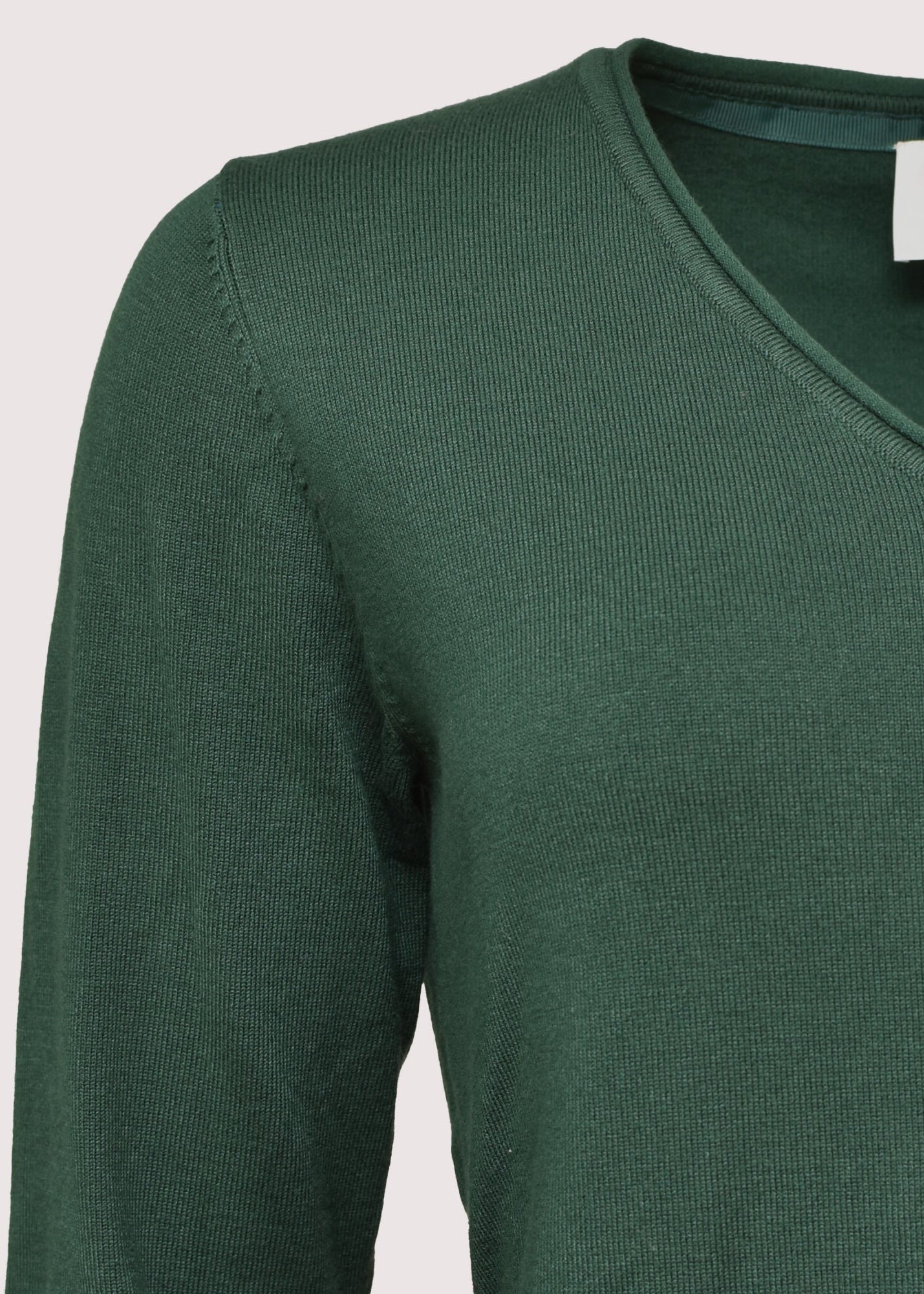 Catherine forest green soft touch v neck jumper