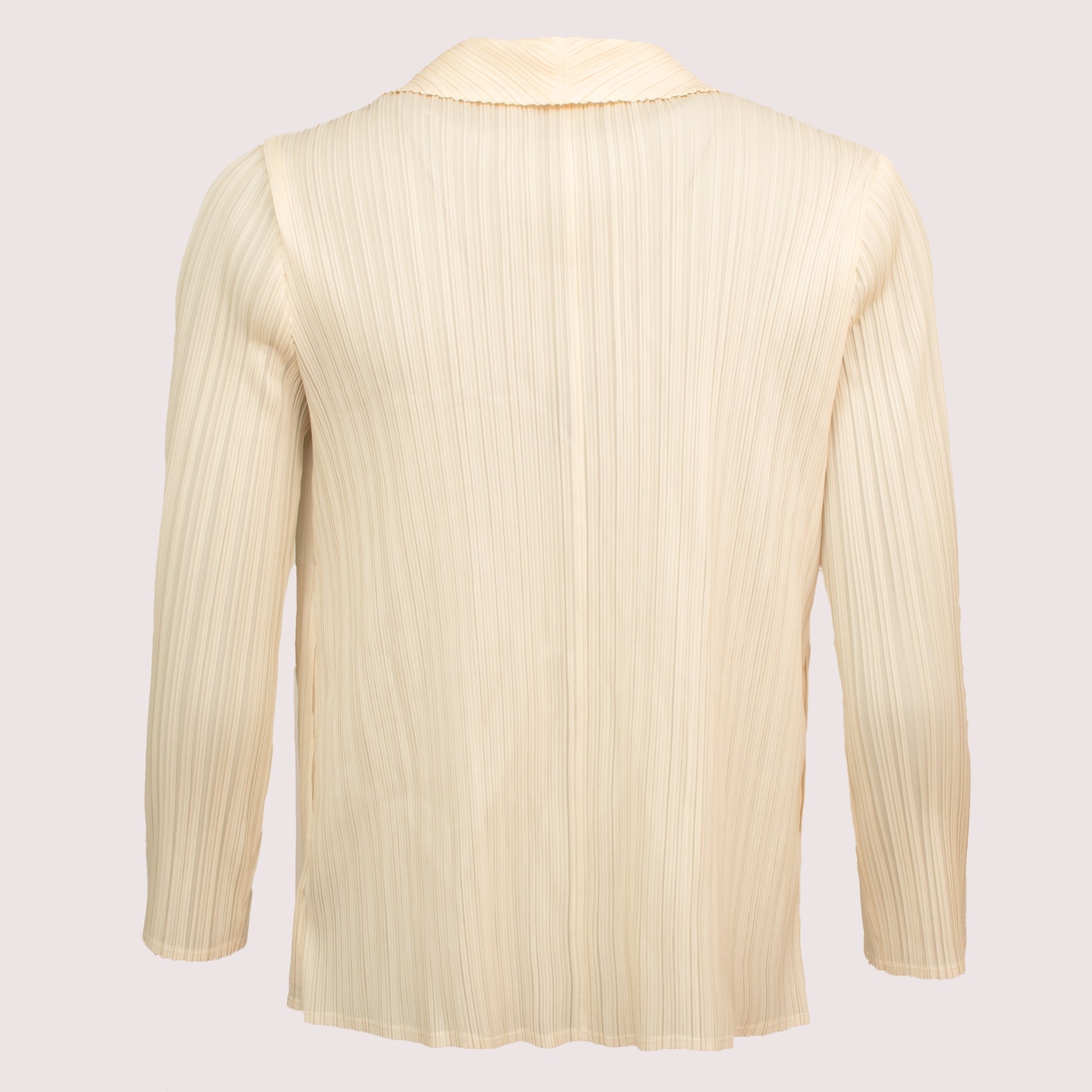 Mia cream single breasted pleated jacket