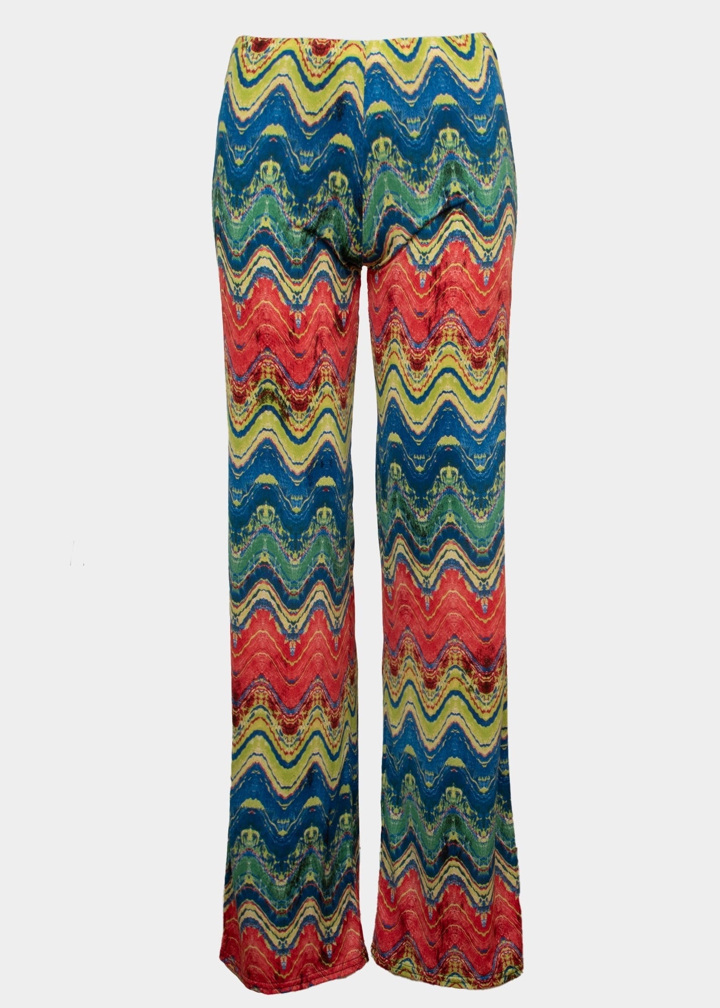 Guax french jersey red/royal printed palazzo trouser