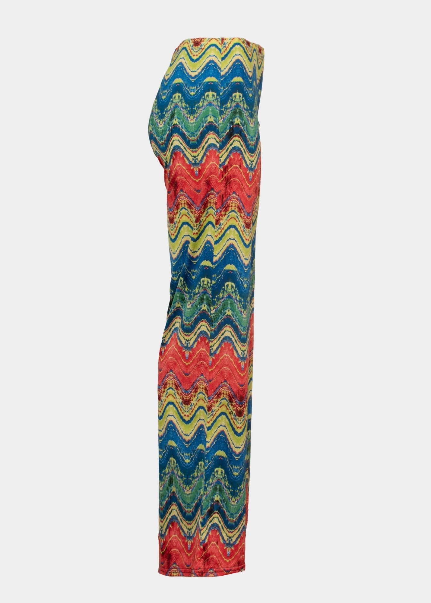 Guax french jersey red/royal printed palazzo trouser