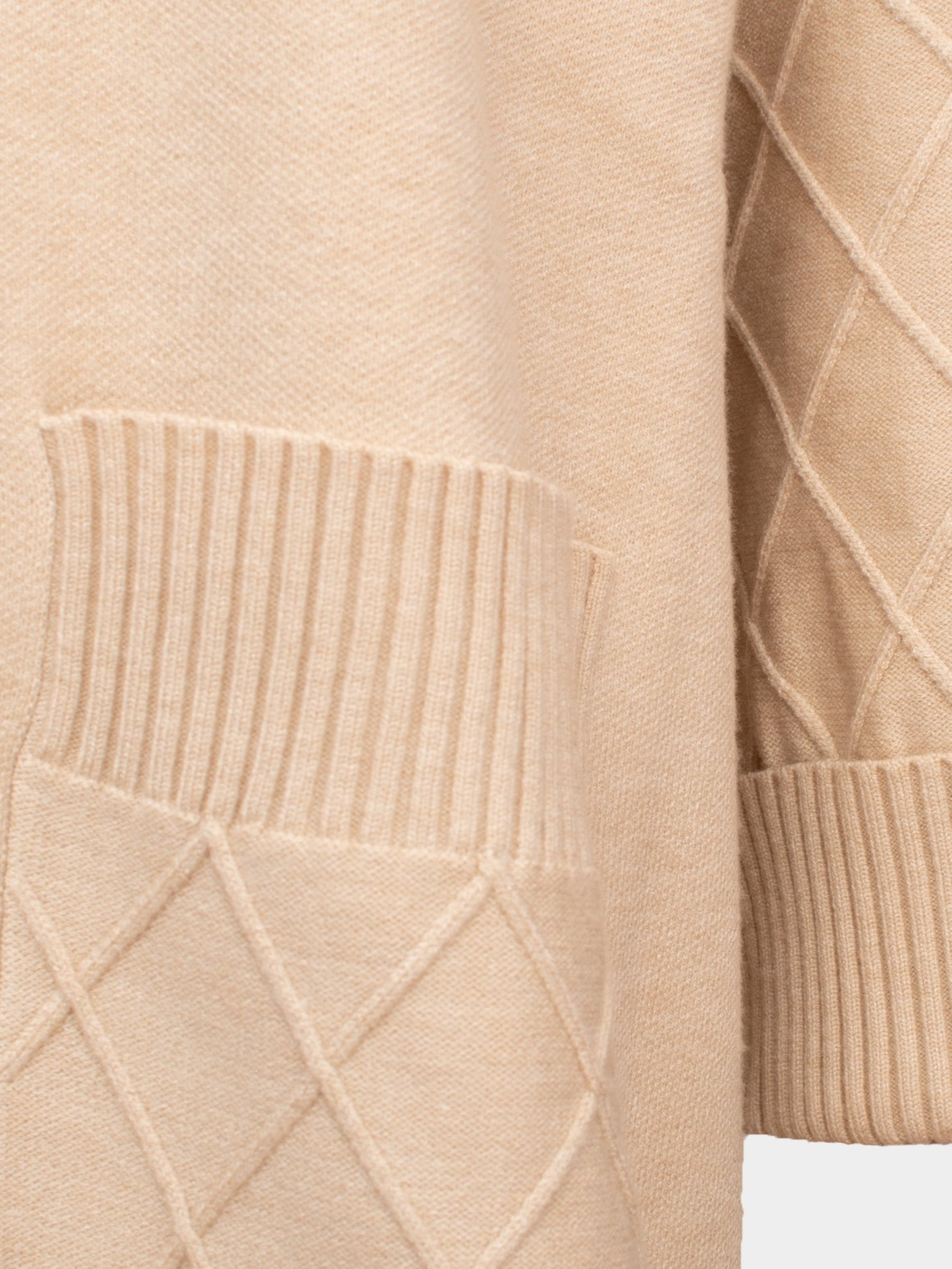 Marina Oatmeal criss cross arm knitted cardigan