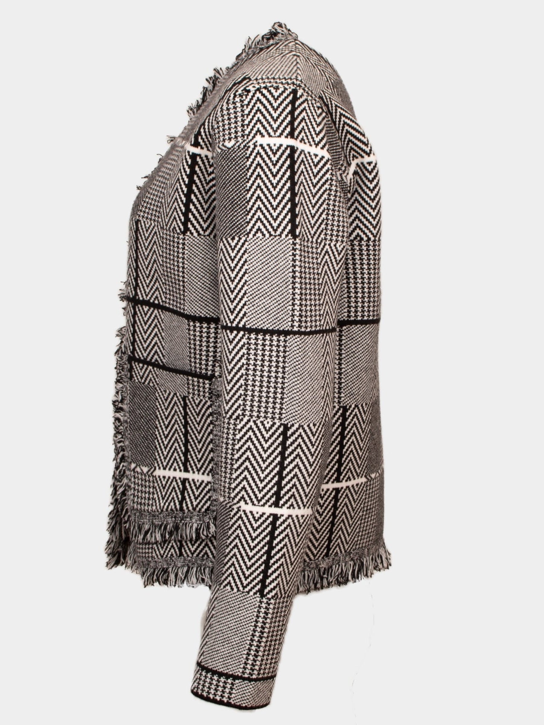 Anne -  Knitted check jacket