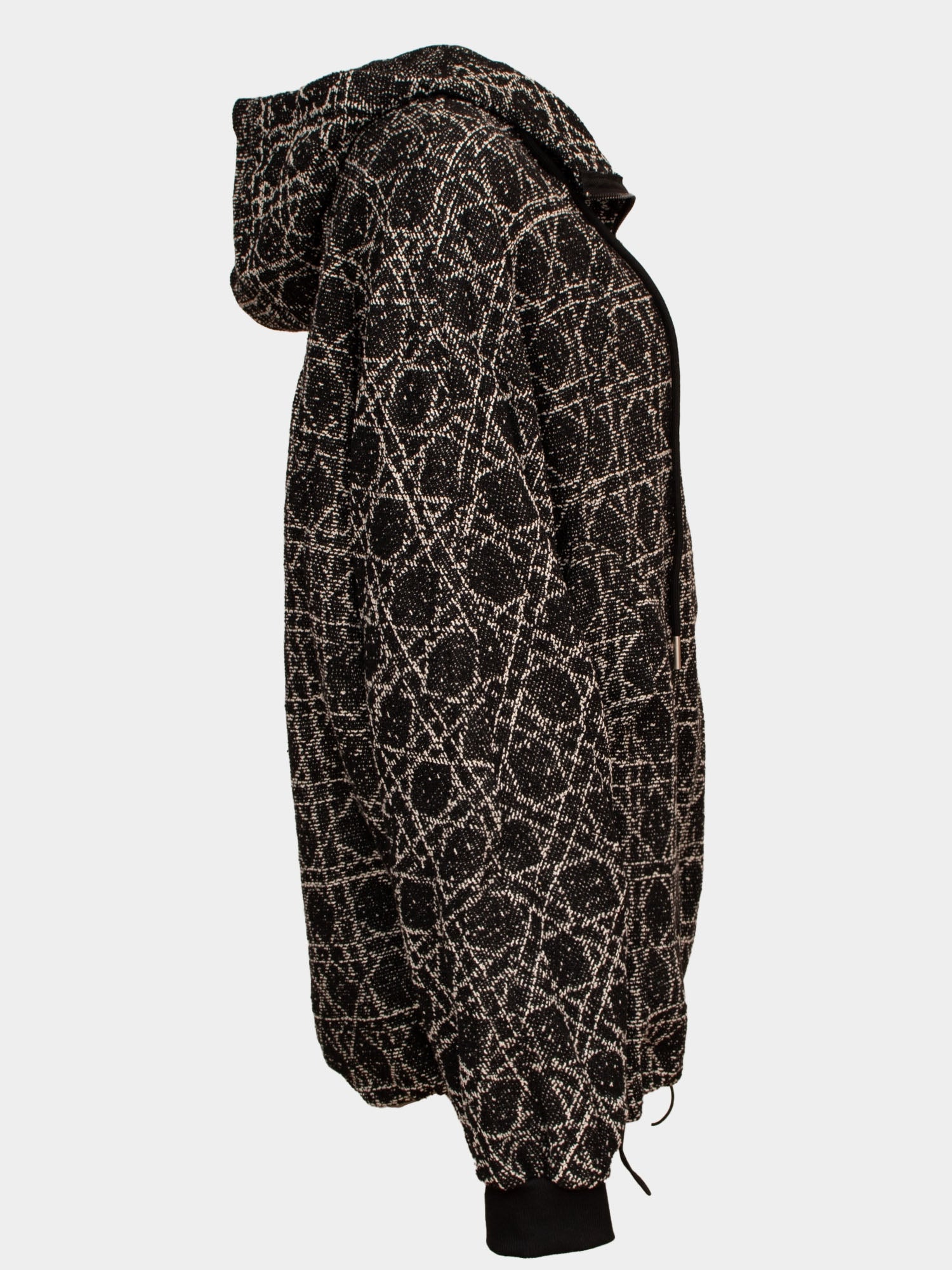 Elma - Diamond print hooded jacket