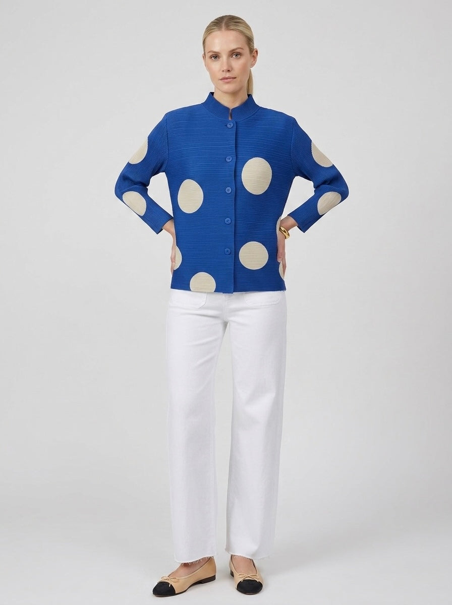 Eden - Short spot pleated jacket