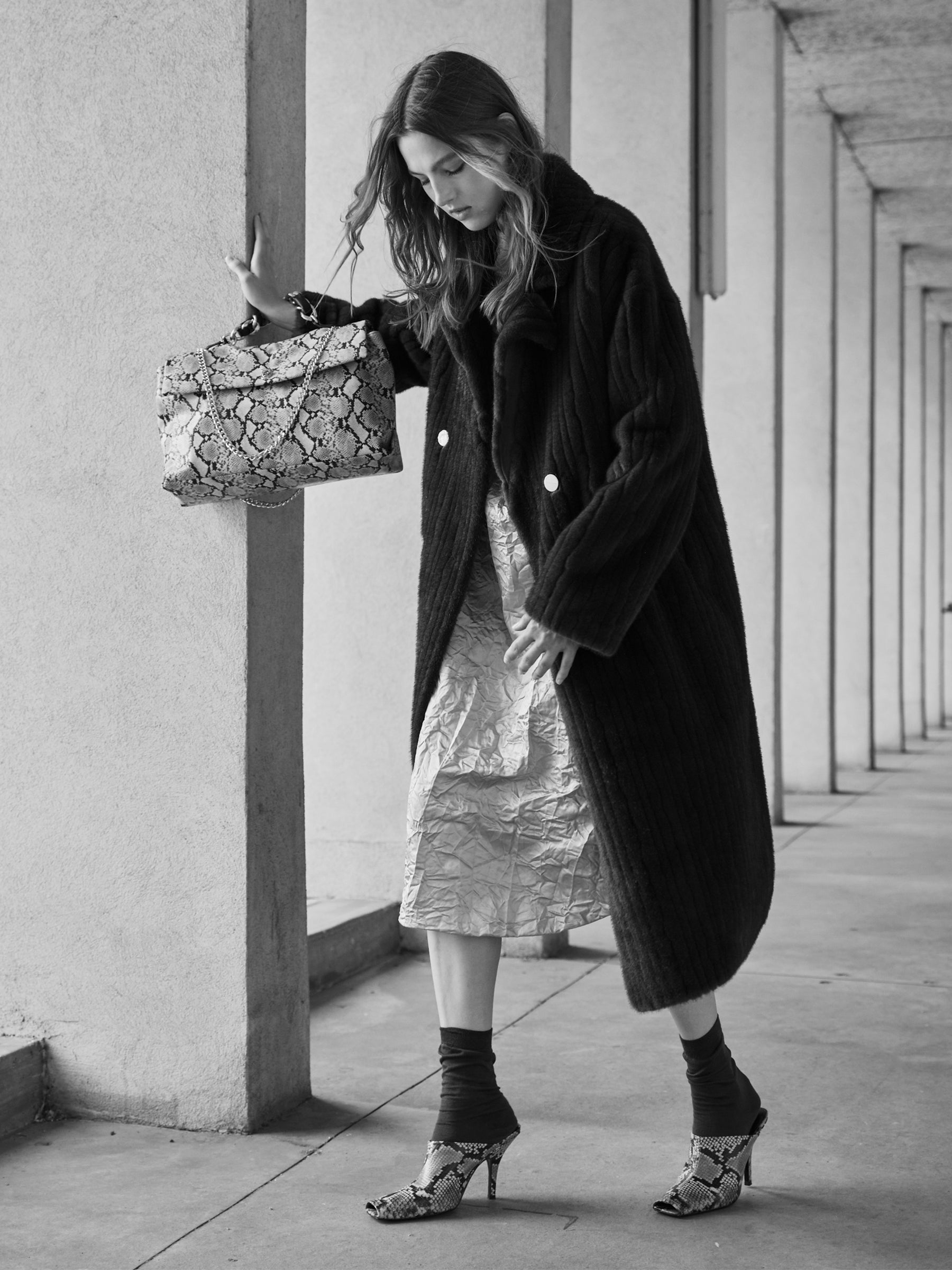 Alexi - Faux fur long coat