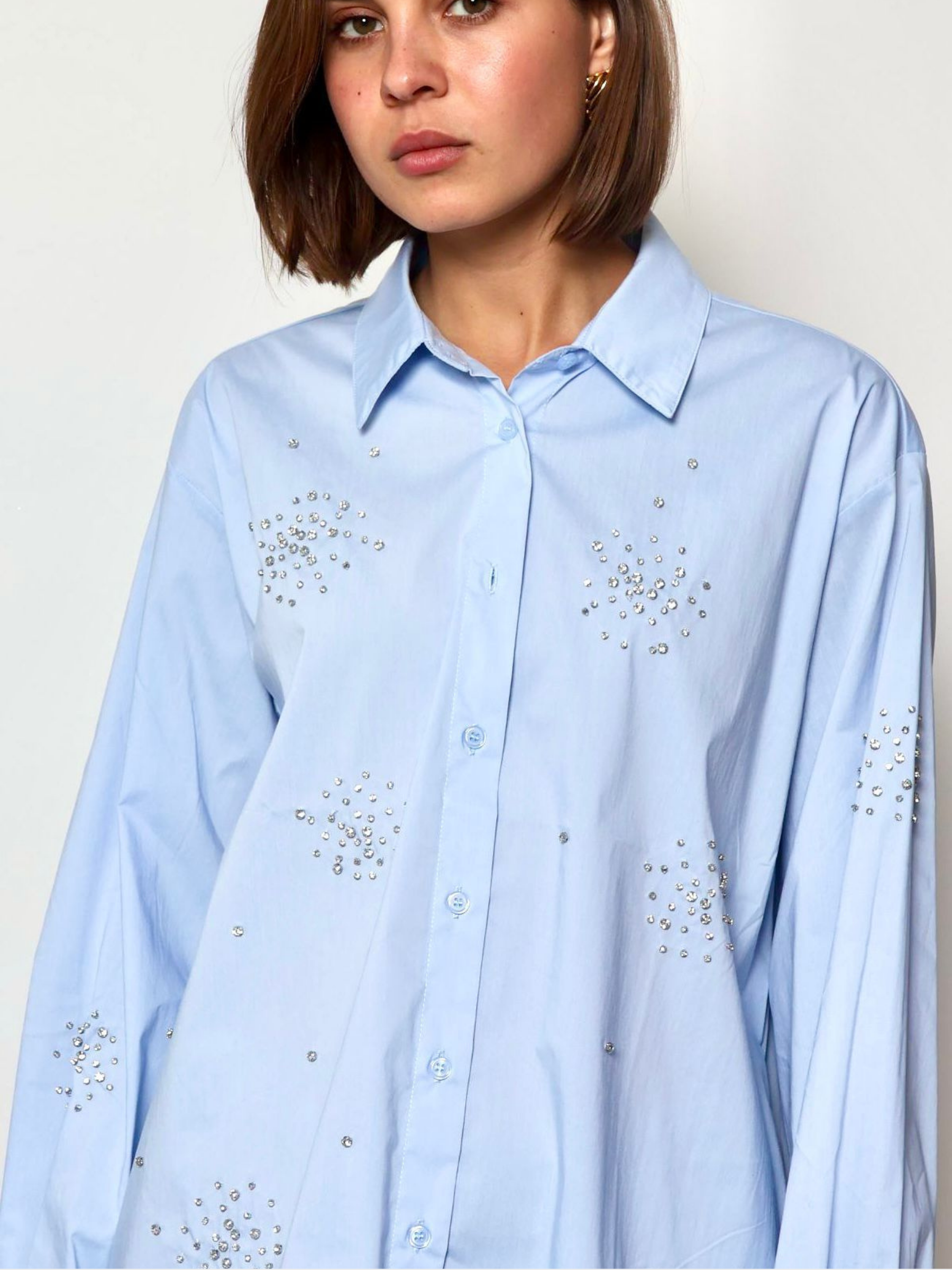 Annabelle - Diamante cluster shirt